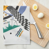 スモールワールドIV、抽象芸術、ワッシリー・カンディンスキー キッチンタオル (四つ折り)