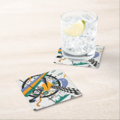 スモールワールドIV、抽象芸術、ワッシリー・カンディンスキー スクエアペーパーコースター (インサイチュ)