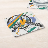 スモールワールドIV、抽象芸術、ワッシリー・カンディンスキー スクエアペーパーコースター (アングル)