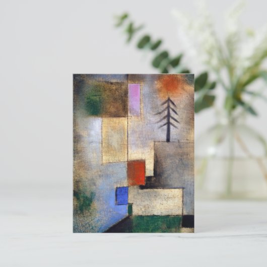 スモール写真- Paul Klee -抽象芸術風景 ポストカード (スタンド正面)