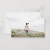 スモール悔やみや弔慰葬儀写真ありがとう ノートカード (裏面)