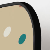 スモール水玉模様ピックボールパドルテンプレート ピックルボールラケット (左詳細)