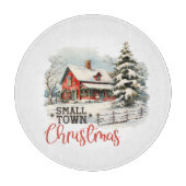 スモール素朴タウンクリスマス カッティングボード (正面)