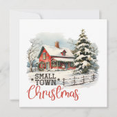 スモール素朴タウンクリスマス シーズンカード (正面)
