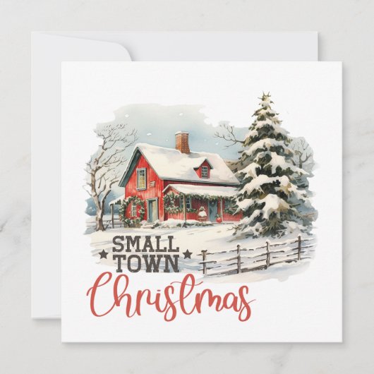 スモール素朴タウンクリスマス シーズンカード (正面)