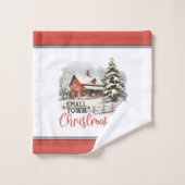 スモール素朴タウンクリスマス バスタオルセット (ウォッシュタオル)