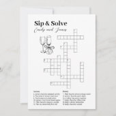 スモール結婚ズのクロスワードパズルカード 招待状 (正面)