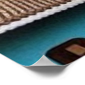 スモール観光客タウン多くのカラフルハウス ポスター (角)