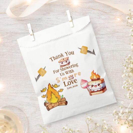 スモール赤ちゃんシャワーありがとう好意バッグSmore フェイバーバッグ (クリップ留めされた状態)