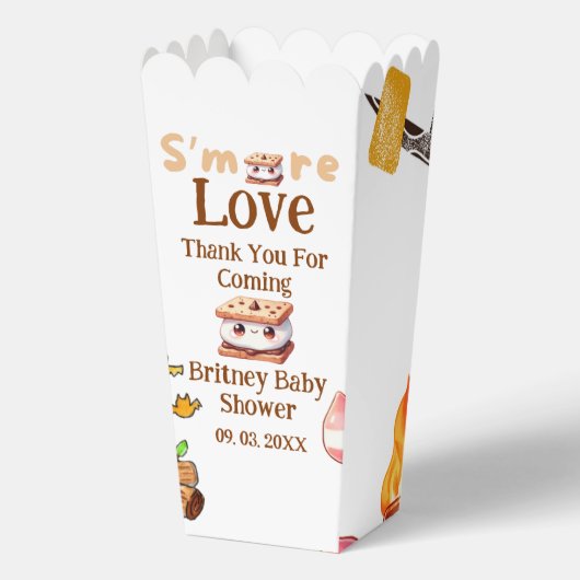 スモール赤ちゃんシャワーありがとう好意バッグSmore フェイバーボックス (正面)