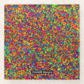 スモール（ばちゃばちゃ）跳ねる – グラスコースター ガラスコースター (正面)