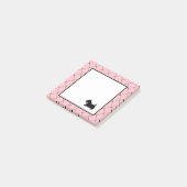 スモール ピンク スコティッシュテリア 付箋 (アングル)