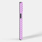 スモール ピンク ホワイト チェック パーソナライズ カ Case-Mate iPhoneケース (裏面 / 右)