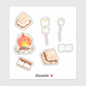 スモーレスキャンプ誕生日パーティーのシール シール (シート)