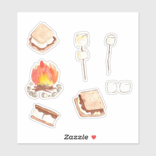 スモーレスキャンプ誕生日パーティーのシール シール (シート)