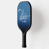 スライスおもしろいキングブルーグリッター ピックルボールラケット (左)