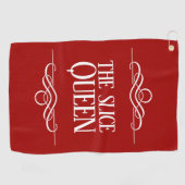 スライスおもしろいクイーン ゴルフタオル (横)