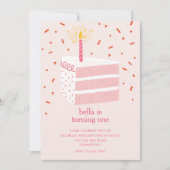 スライスお誕生日ケーキ 招待状 (正面)