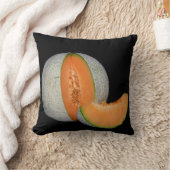 スライスされたカンタロープメロン クッション (ブランケット)