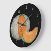 スライスされたカンタロープメロン ラージ壁時計 (傾斜)