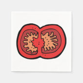 スライスされたトマト紙ナプキンス スタンダードカクテルナプキン (正面)