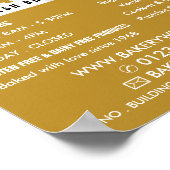 スライスされたパンのローフ、ベーカース、ベーカリーストア広告 ポスター (角)