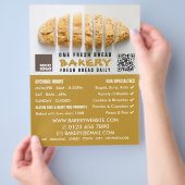 スライスされたパンのローフ、ベーカース、ベーカリー店 チラシ (手)