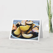 スライスされたプルムフルーツのボウル カード (正面)
