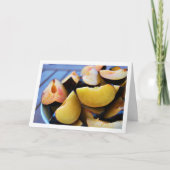 スライスされたプルムフルーツのボウル カード (正面)