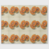 スライスされたメロンのメロンのイラストレーション ラッピングペーパー (フラット)