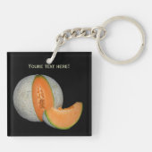 スライスされたメロンのメロン キーホルダー (裏面)