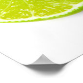 スライスされたライムウェッジ、白い背景のカットアウト ポスター (角)