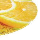 スライスされたレモンと水滴切断ボード カッティングボード (角)