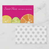 スライスされた新鮮な果物のベーキングのパン屋の名刺 名刺 (正面/裏面)