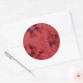 スライスしたスイカ ラウンドシール (封筒)