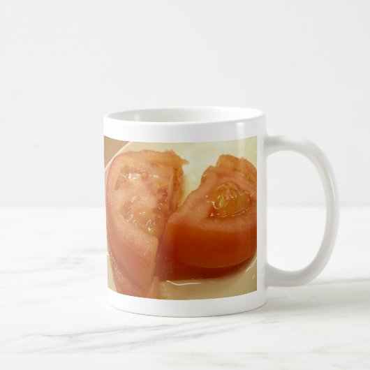 スライスしたトマト コーヒーマグカップ (右)