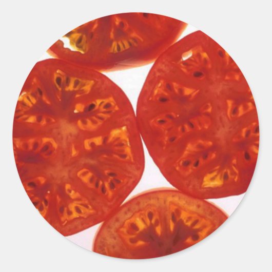 スライスしたトマト ラウンドシール (正面)