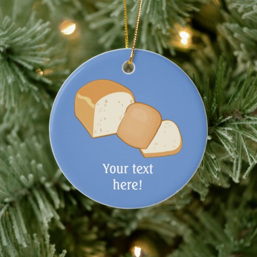 スライスしたパンの塊で地殻の最後の部分を表示 セラミックオーナメント (ツリー)