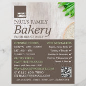 スライスしたパンをボード、ベーカース、ベーカリー店 チラシ (正面)