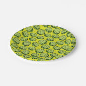 スライスしたピクルパターン ペーパープレート (アングル)