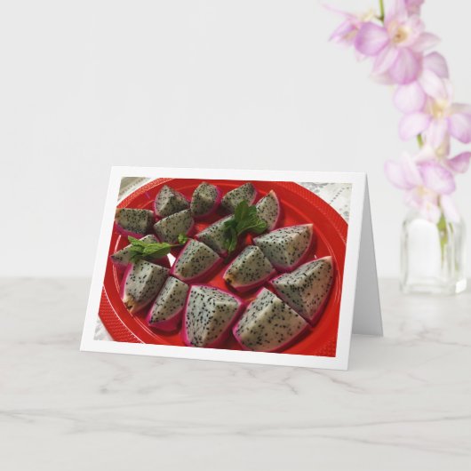 スライスしたピタヤ - ドラゴンフルーツ カード (蘭)