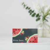スライスして目立つ!ウォーターメロン 名刺 (スタンド正面)