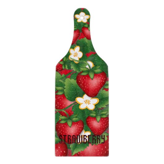 スライスとサイコロイチゴカスタム カッティングボード (正面)