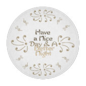 スライスとスタイル：素敵な日とより良い夜を過ごす カッティングボード (正面)