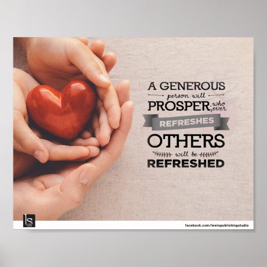 スライスの共有(箴言11:25) ポスター (正面)