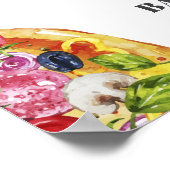 スライスイタリアンピザ赤ちゃんシャワーへようこそ ポスター (角)