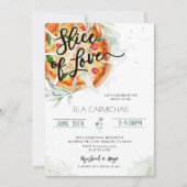 スライスオブラブピザブライダルシャワー 招待状 (正面)