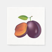 スライスオープンプラム紙ナプキンス スタンダードカクテルナプキン (正面)