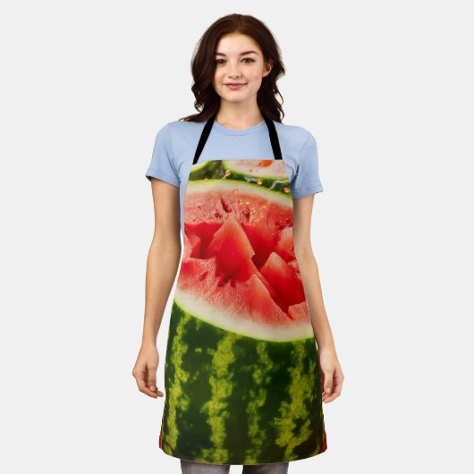 スライススイカ エプロン (着用した状態)