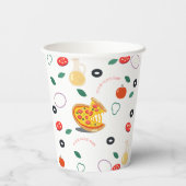 スライススライスベビーピザバースデーパーティー 紙コップ (裏面)